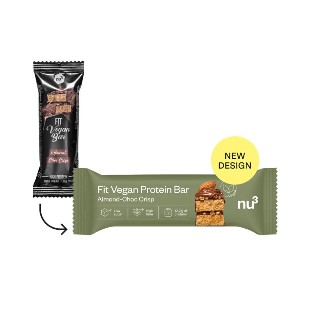 nu3 Vegan Protein Bar, Schoko-Mandel 12x50 g Riegel