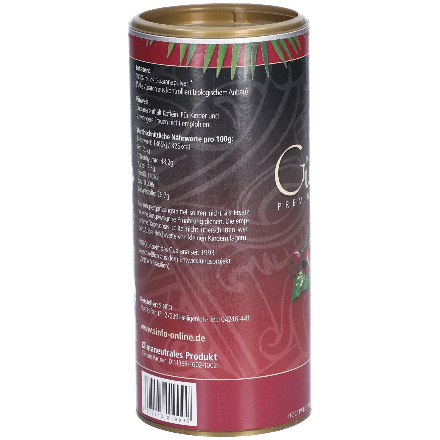 Sinfo Bio Guarana, Pulver 250 g