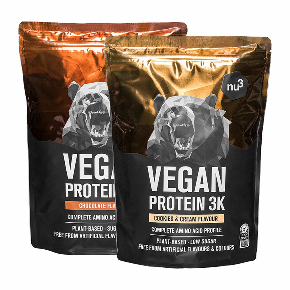nu3 Vegan Protein 3K Probierpaket Schoko & Cookies - Cream