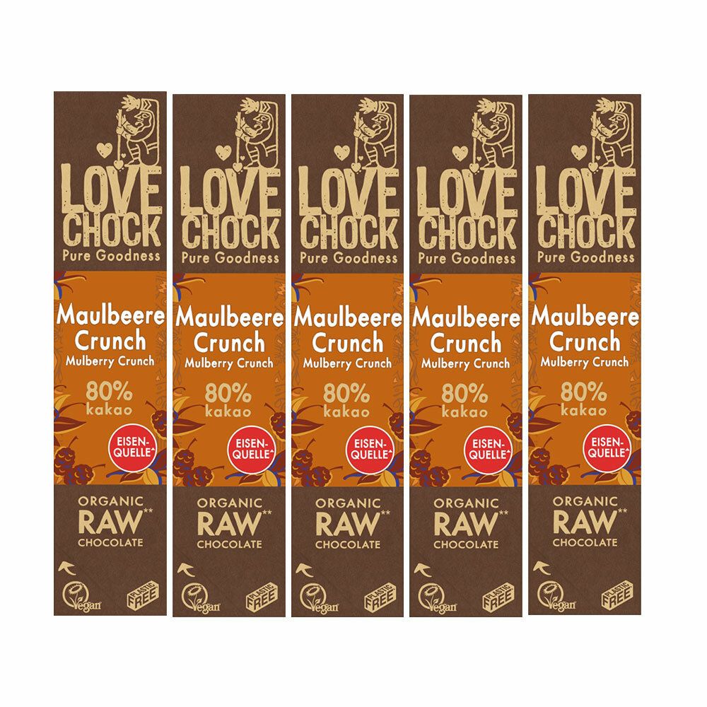 LOVECHOCK Maulbeere Crunch 80% Kakao