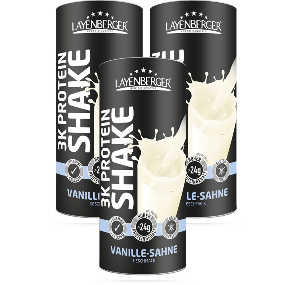 LAYENBERGER® 3K Protein Shake Vanille-Sahne 3x360 g - shop-apotheke.at