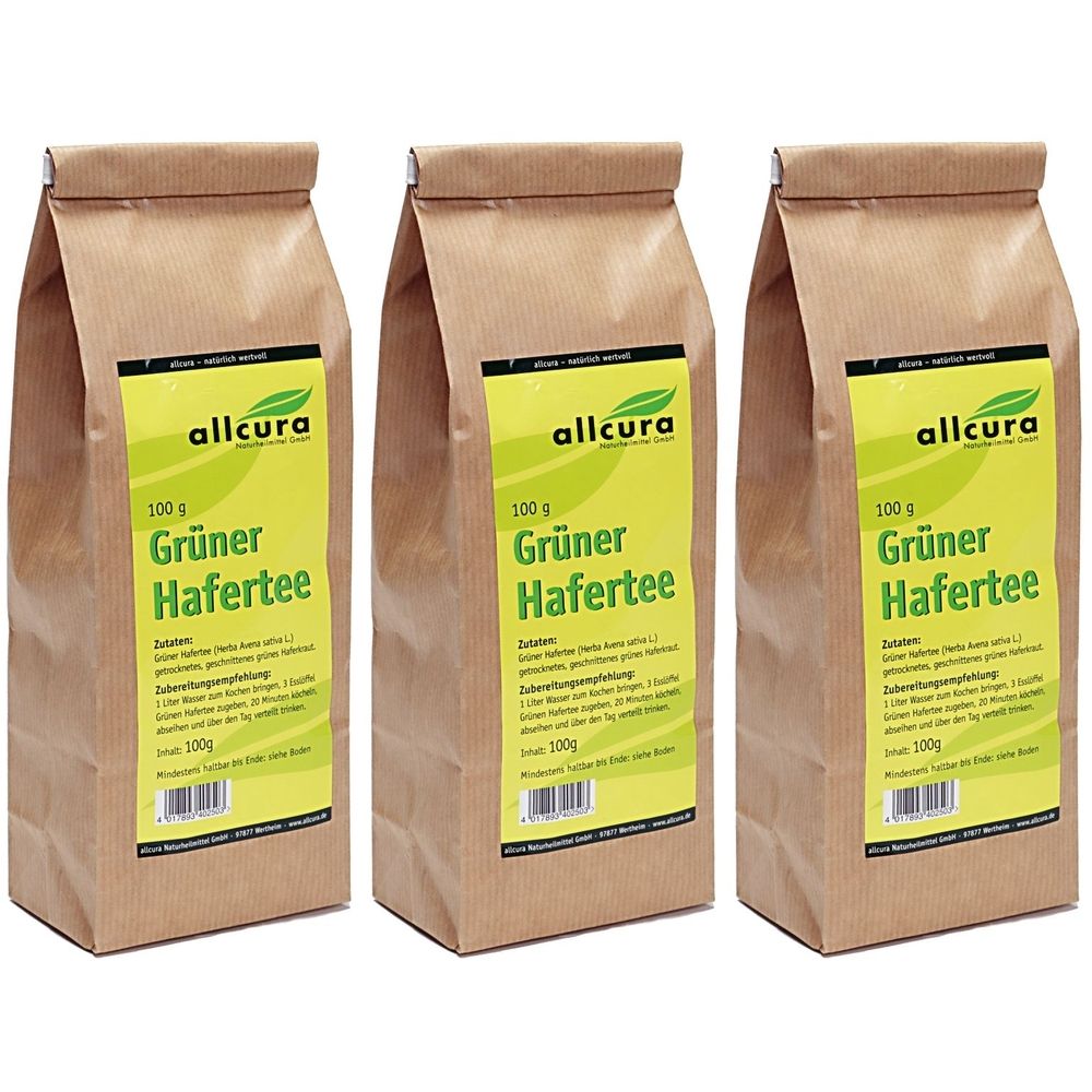 allcura Grüner Hafertee, lose 3x100 g Tee