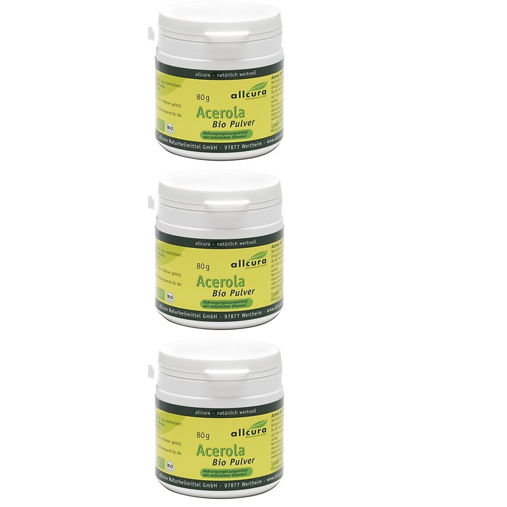 allcura Bio Acerola, Pulver 3x80 g