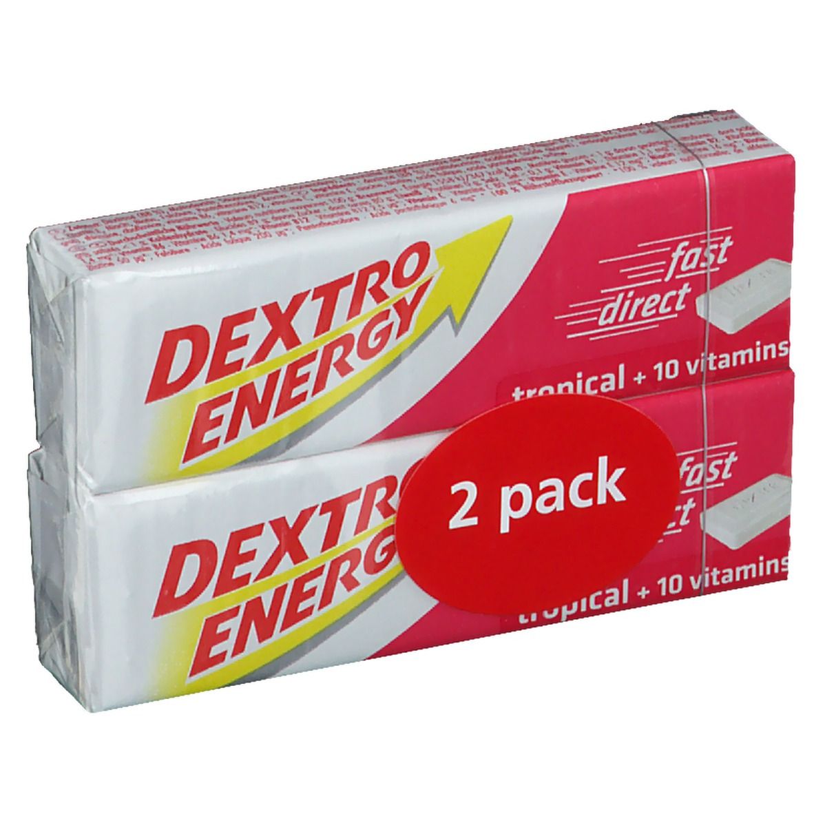 Dextro Energy Tropical + 10 Vitamine Doppelpack