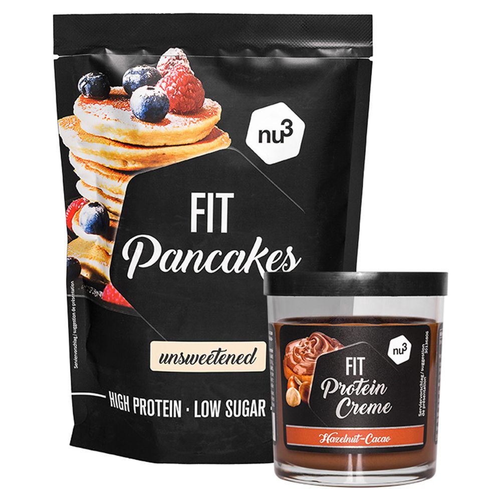 nu3 Fit Pancakes, ungesüßt + nu3 Fit Protein Creme