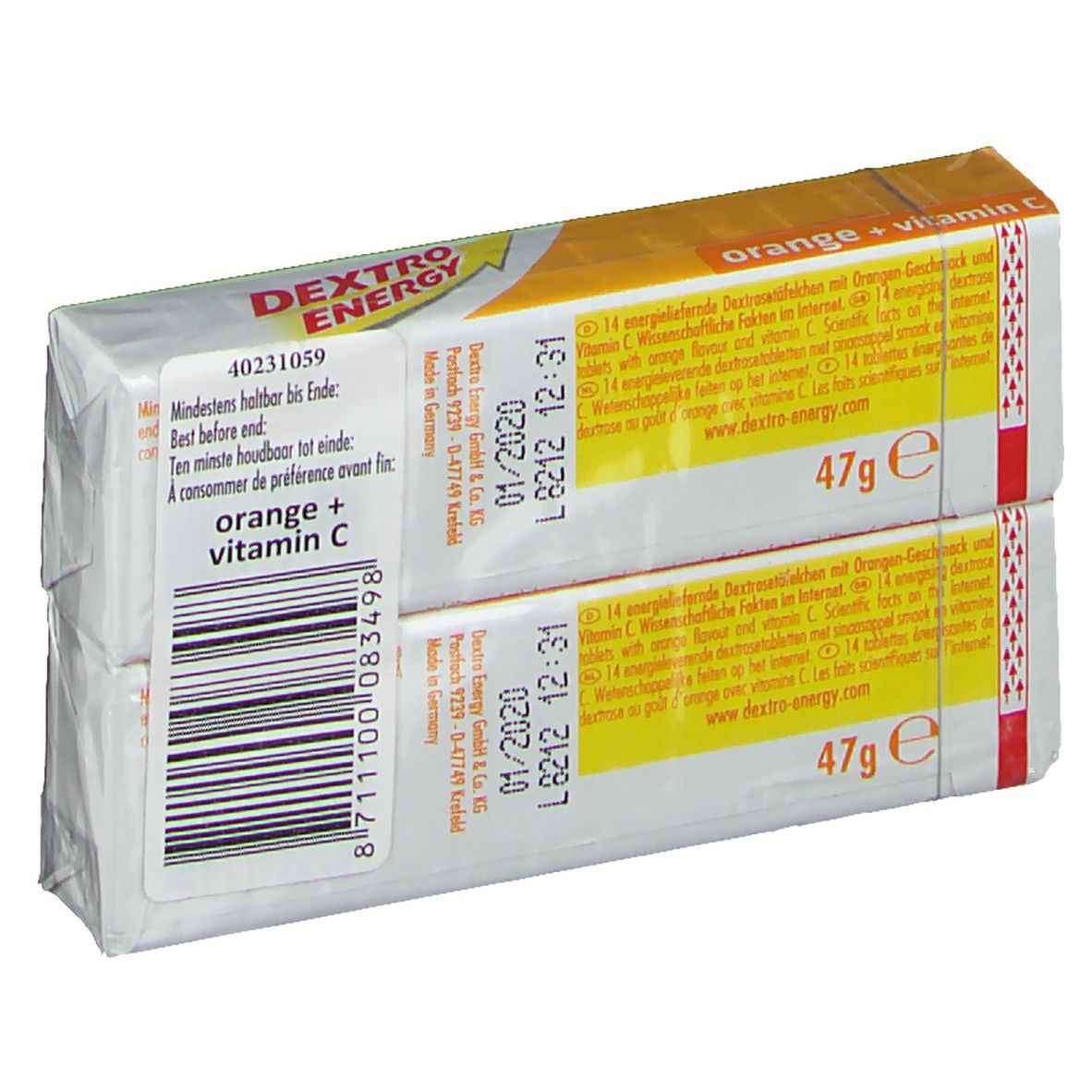 Dextro Energy Orange + Vitamin C Doppelpack 2x14 St Shop Apotheke
