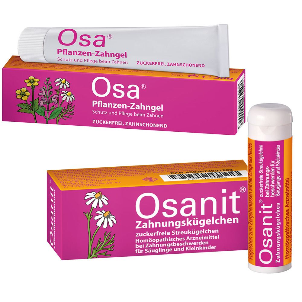 Osanit® Zahnungskügelchen + Osa® Pflanzen-Zahngel
