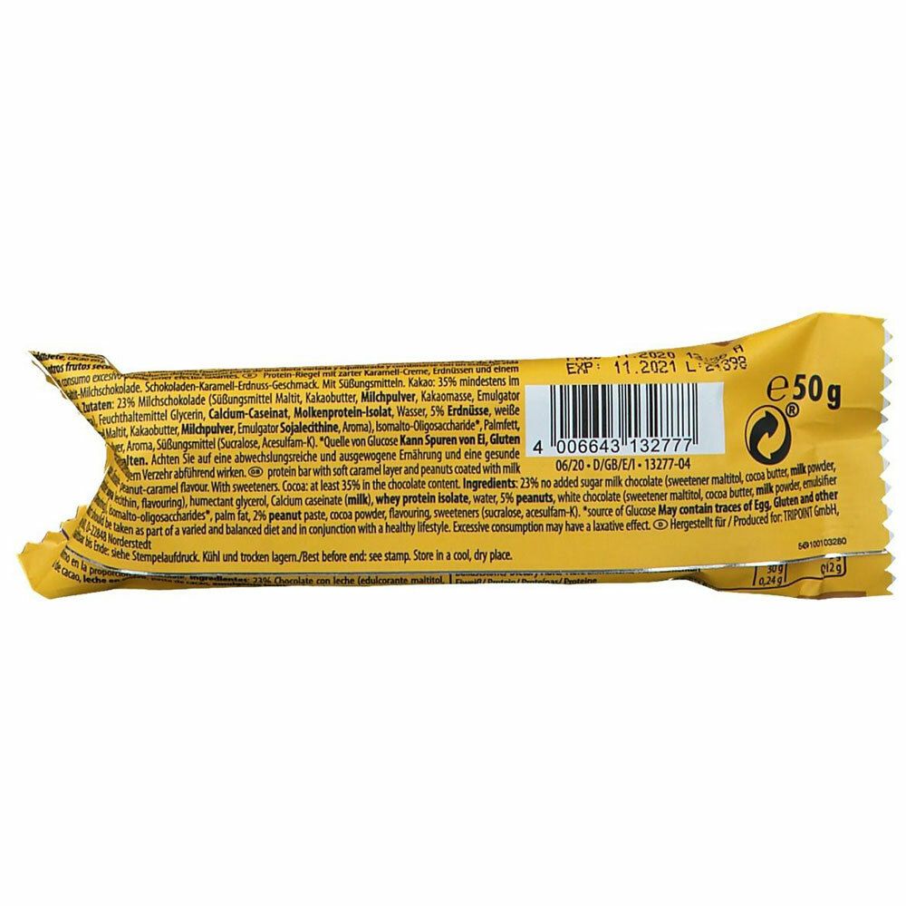 6x Multipower Protein Layer Bar, Caramel-Peanut Crunch 6x50 g Riegel