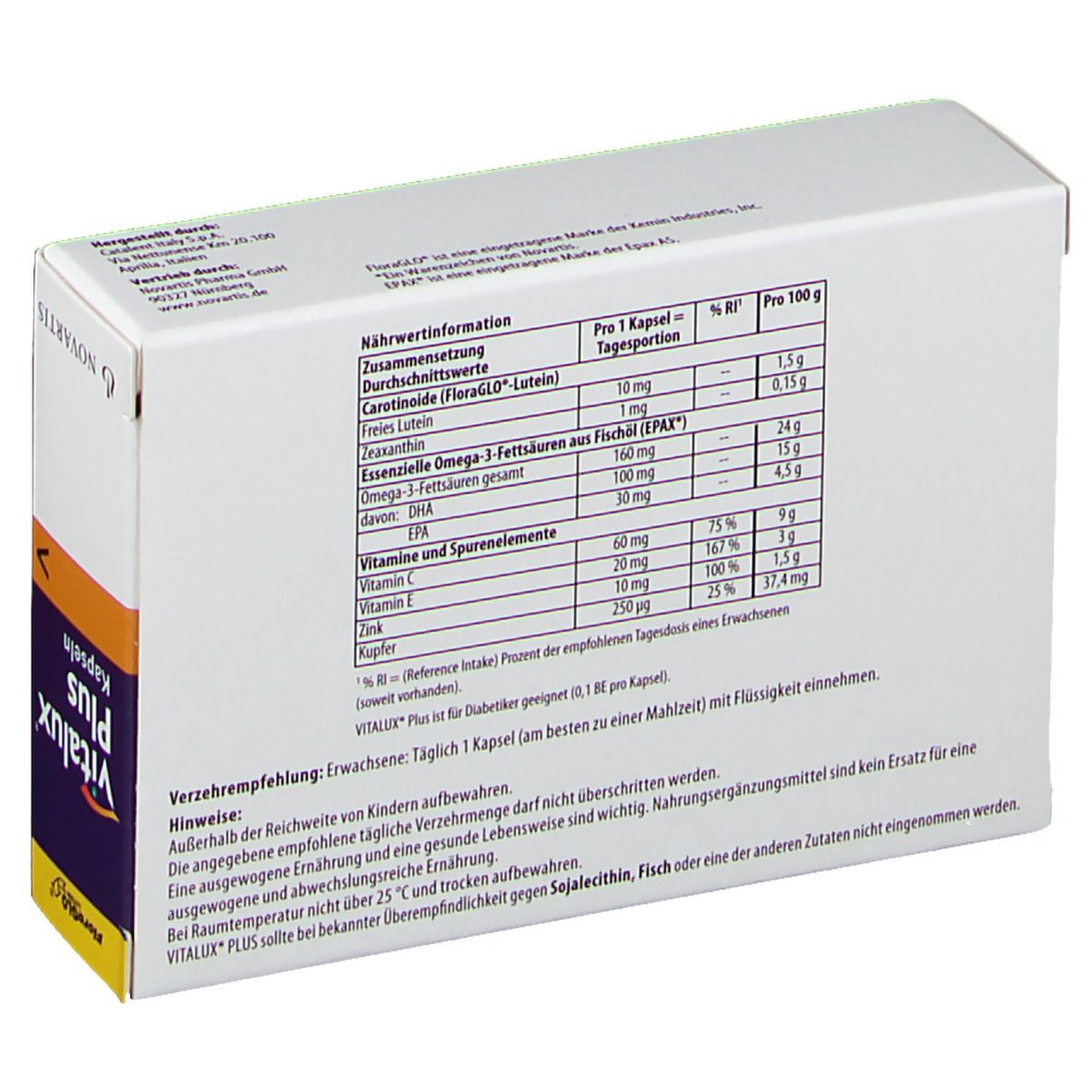 B. Vitalux Warenprobe 6 Kapseln