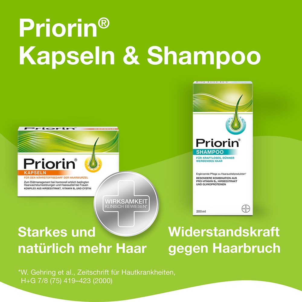 Priorin® Haarpflege-Set: bei hormonell erblich bedingtem Haarausfall bei Frauen