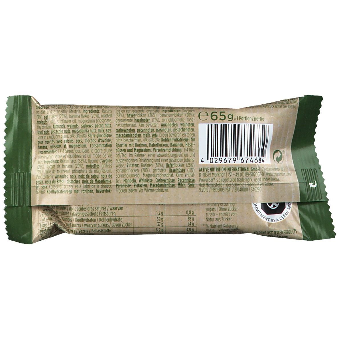 B. REAL 5 VEGAN ENERGY BAR - Banana Hazelnut