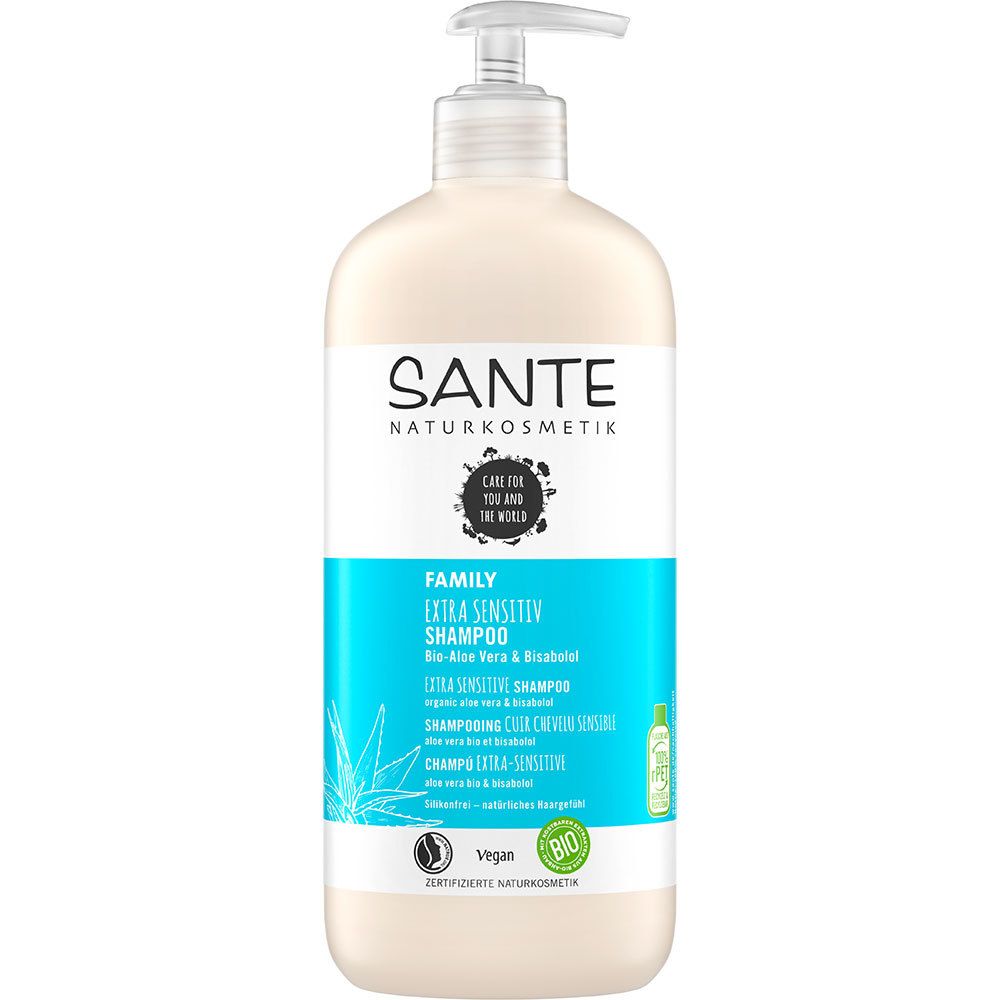 SANTE Naturkosmetik Extra Senstitiv Shampoo  Bio Aloe-Vera & Bisabolol