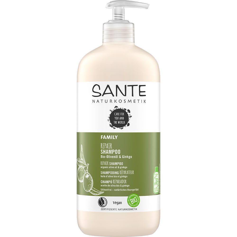 SANTE Naturkosmetik Shampoo Bio-Olivenöl & Ginkgo