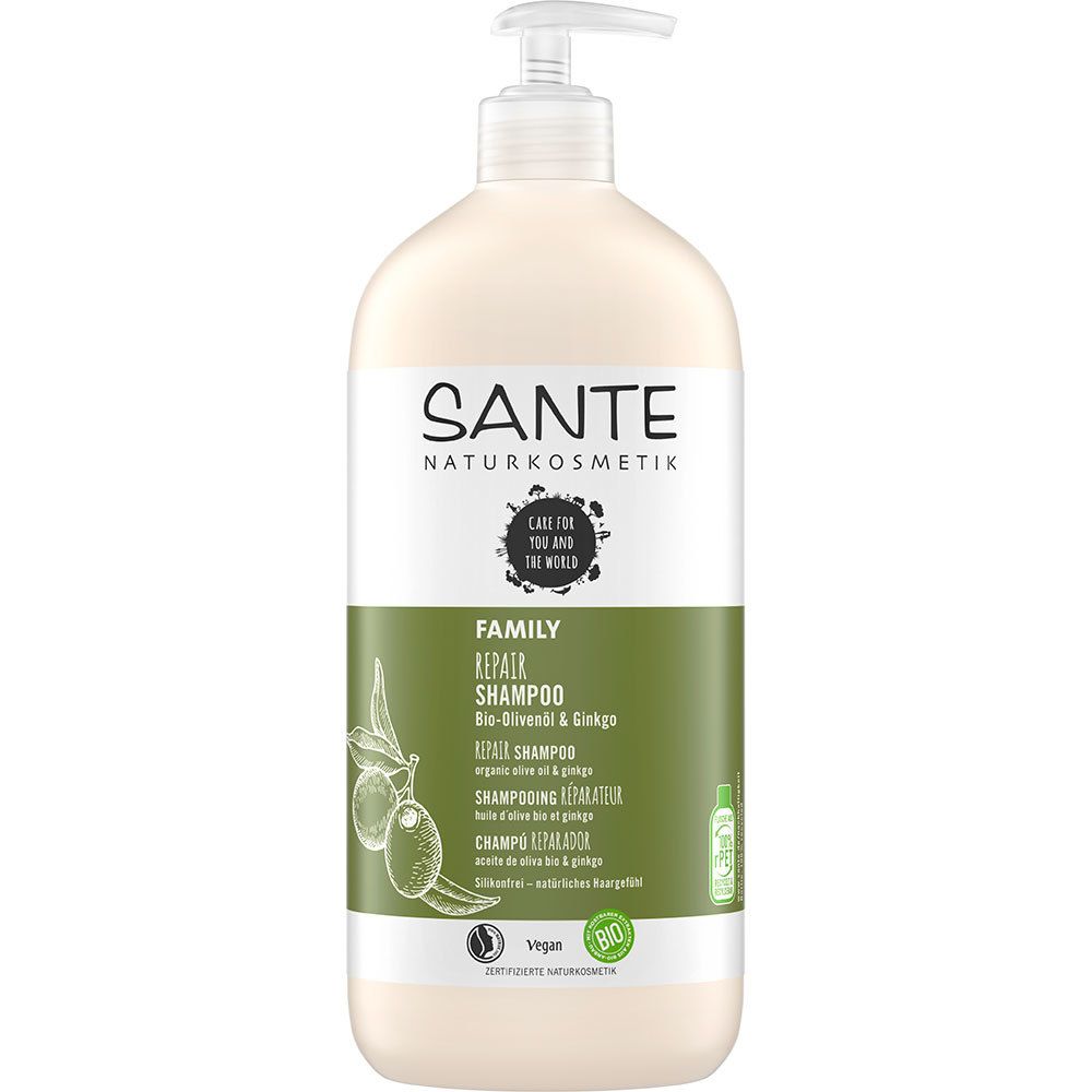 SANTE Naturkosmetik Shampoo Bio-Olivenöl & APOTHEKE Ginkgo SHOP 950 ml 