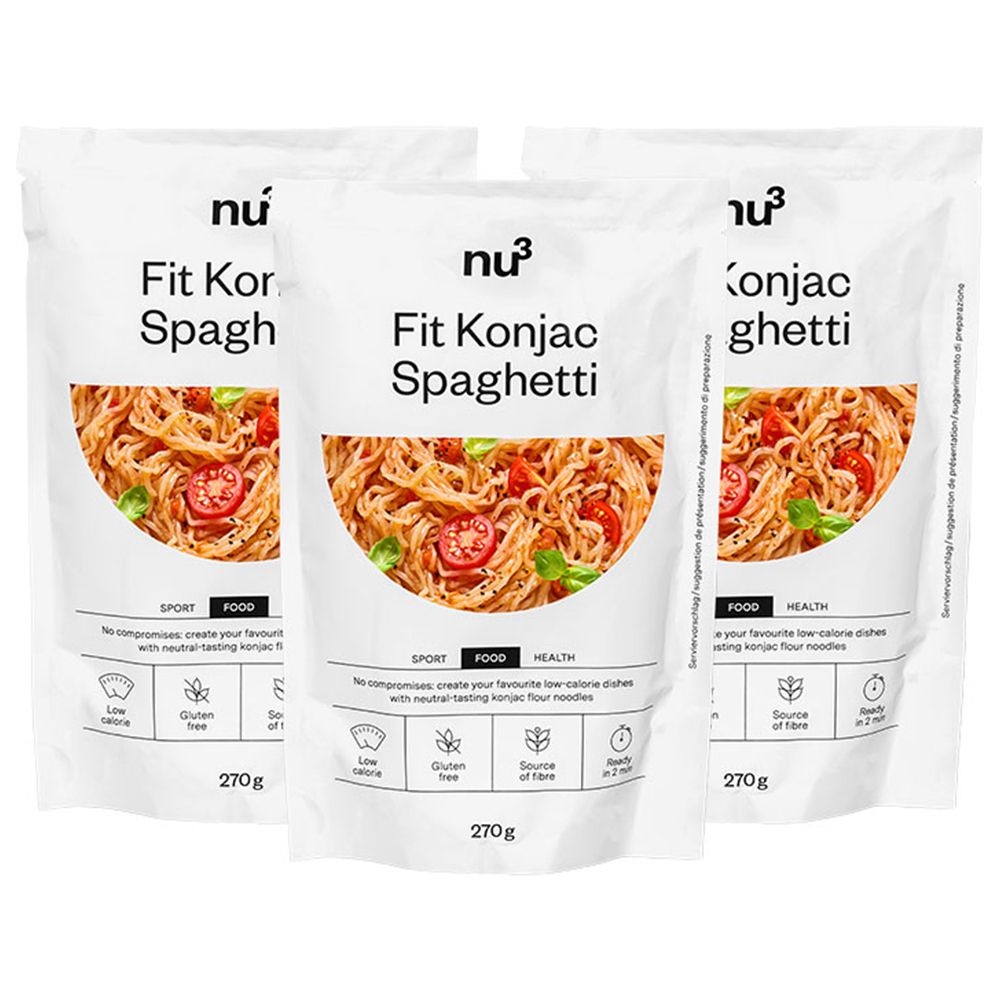 Image of nu3 Fit Spaghetti di Konjac set da 3