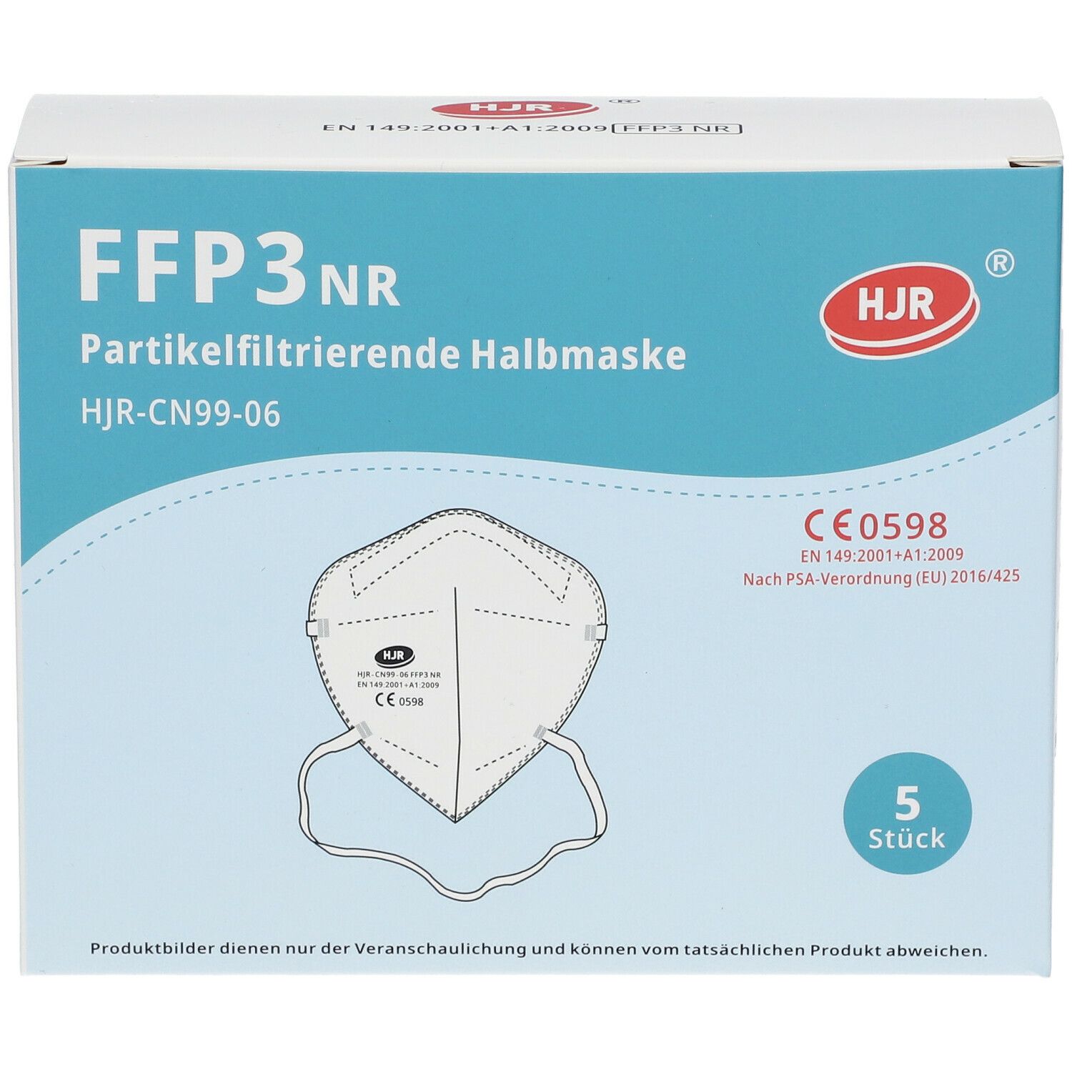 FFP3 Partikelfilternde Halbmaske 5er Set