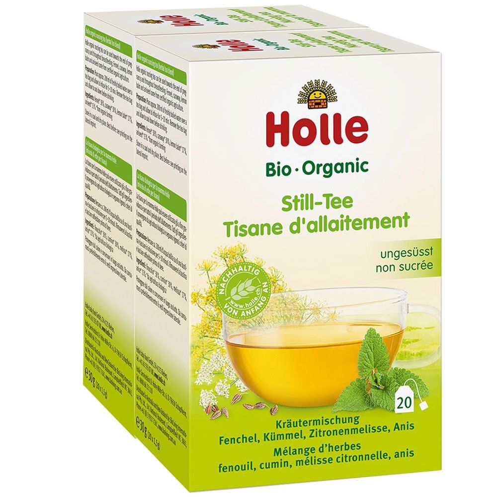 Holle Bio Organic Tee d'allaitement pack de deux