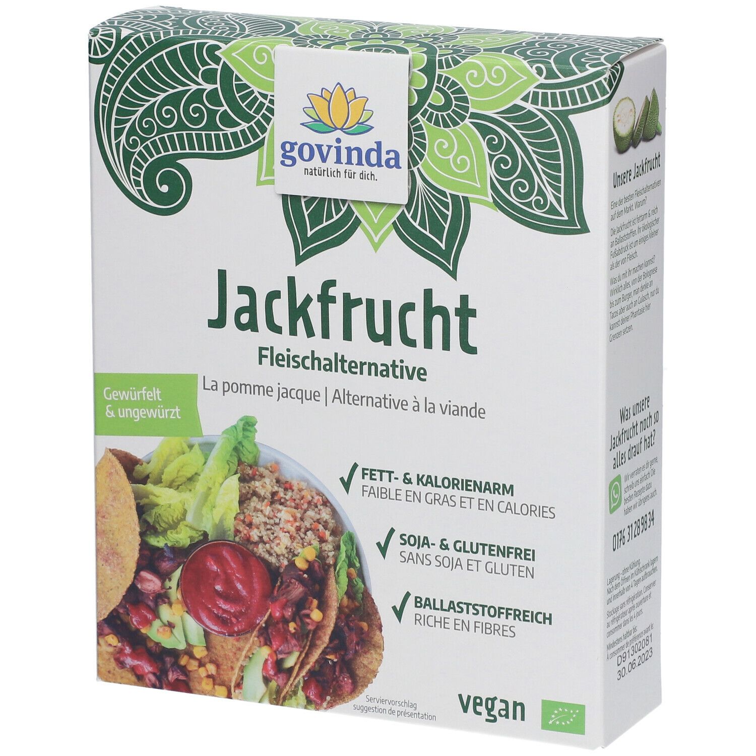 2x Govinda Bio Jack's Fruchtfleisch, Würfel 2x200 g