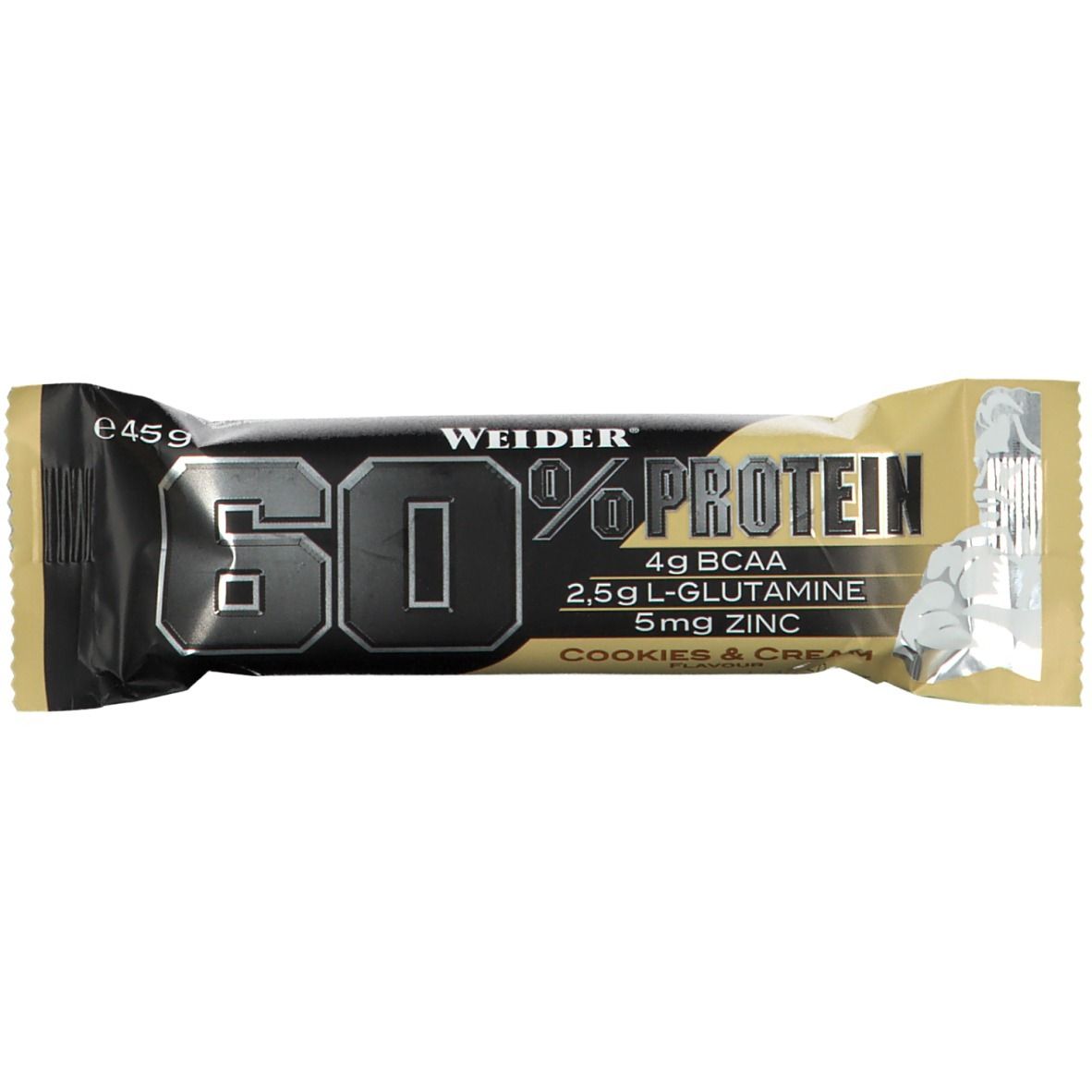 Weider 60 % Protein Bar, Cookies-Cream 6x45 g Riegel