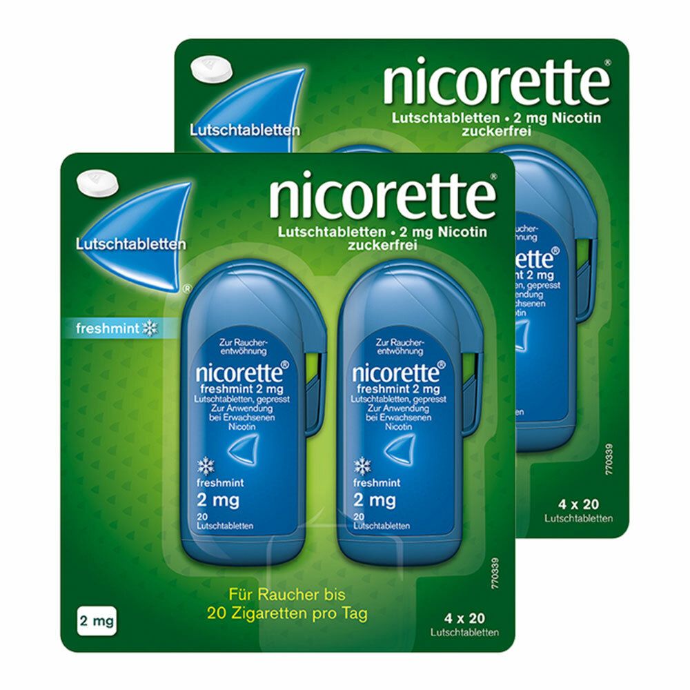 nicorette® Lutschtablette freshmint 2 mg - Jetzt 10 € Rabatt