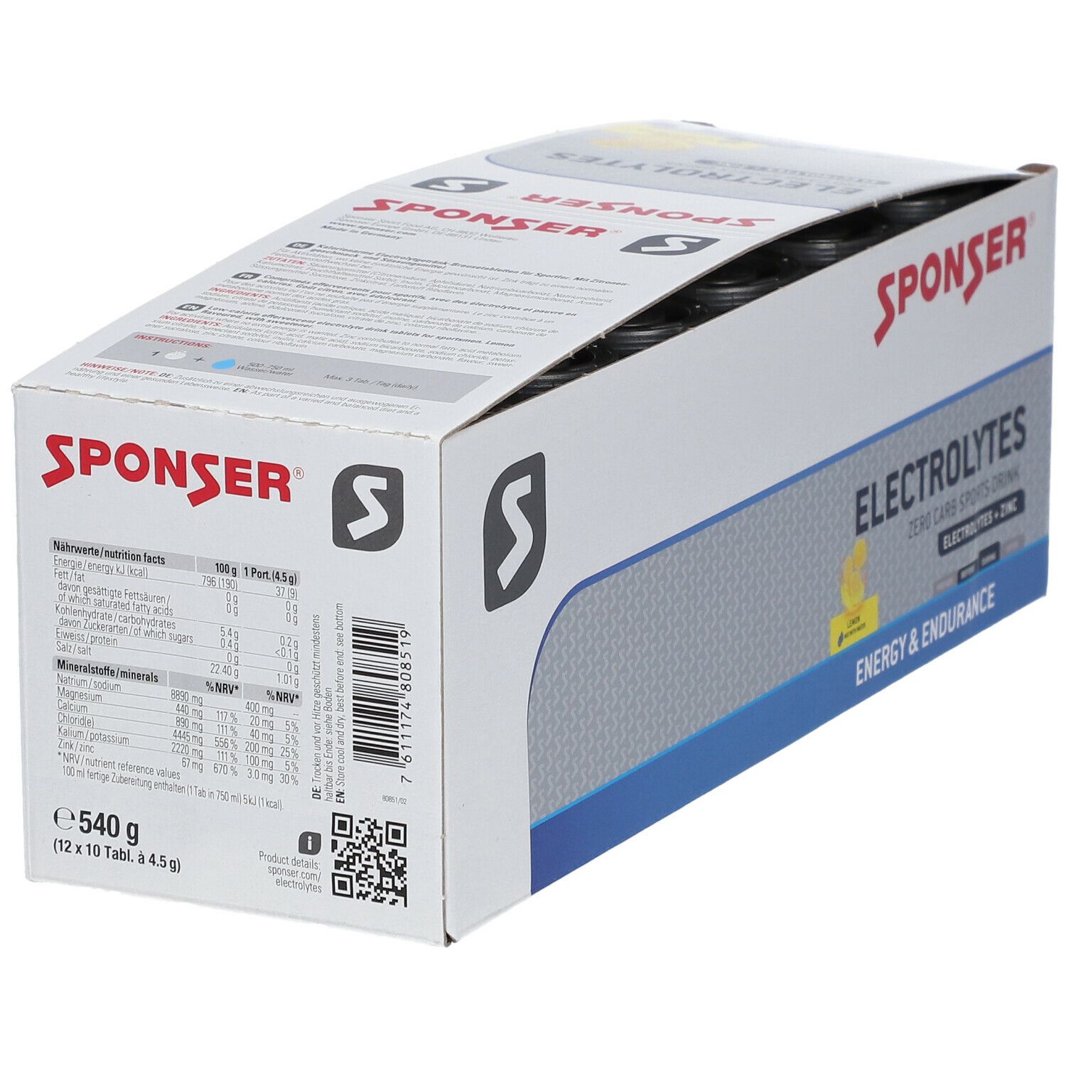 SPONSER® ELECTROLYTES, Zitrone