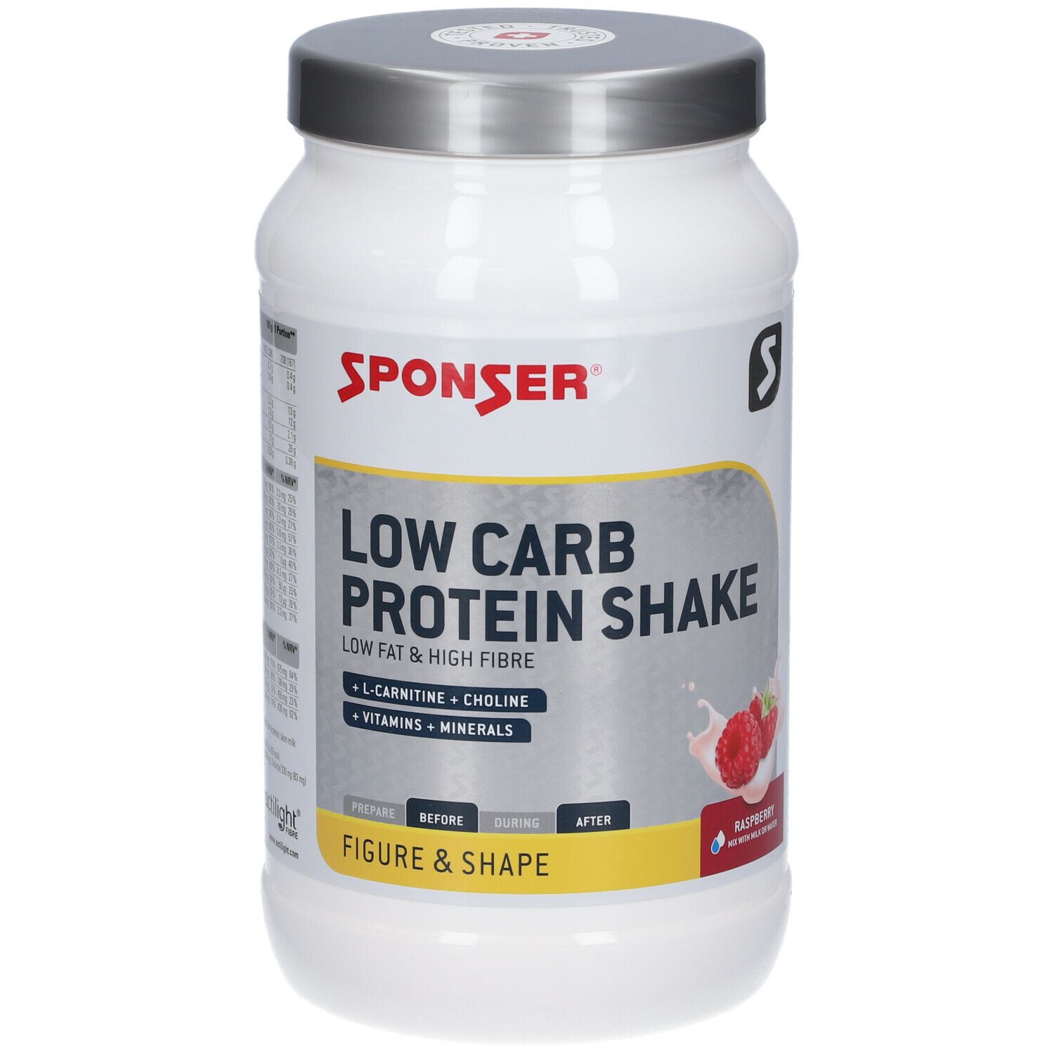 SPONSER® LOW CARB PROTEIN SHAKE, Himbeere