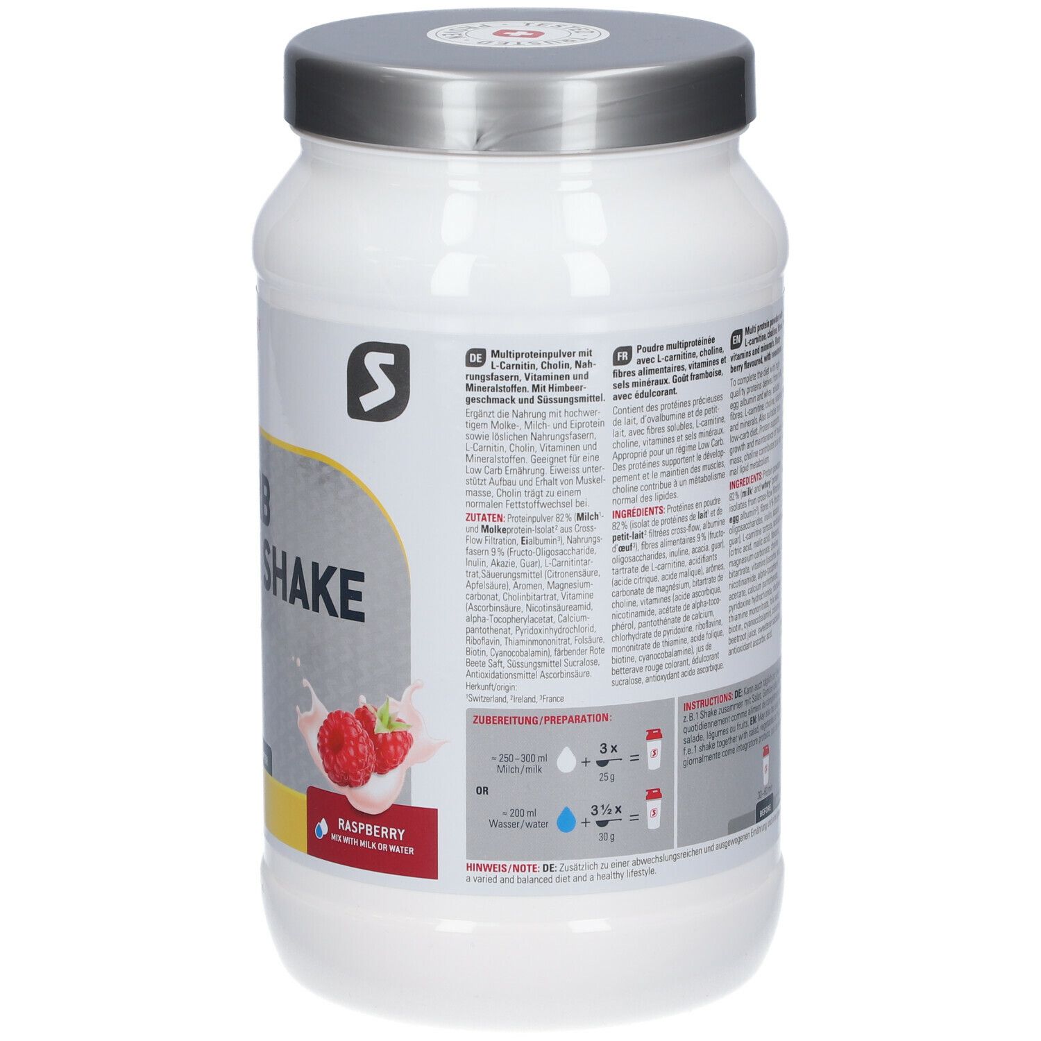 SPONSER® LOW CARB PROTEIN SHAKE, Himbeere