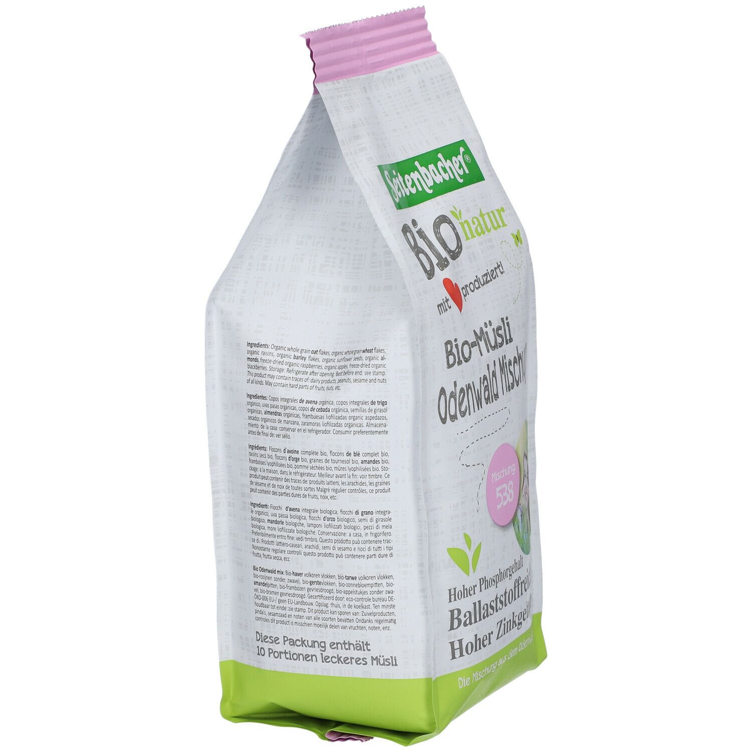 Seitenbacher® Bio natur Bio Müsli Odenwald Mischung