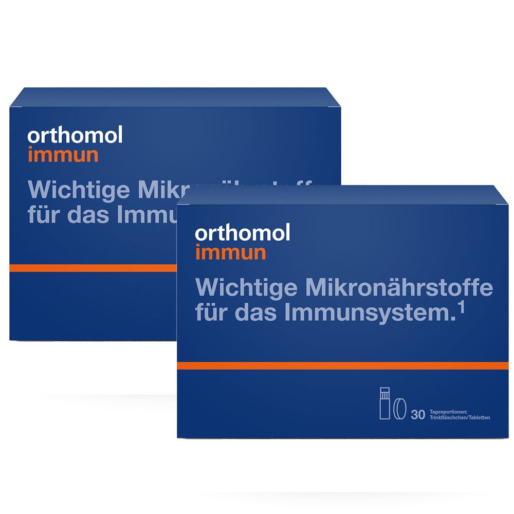 Orthomol Immun - Mikronährstoffe zur Unterstützung des Immunsystems - mit Vitamin C, Vitamin D und Zink - Trinkampullen/Tabletten