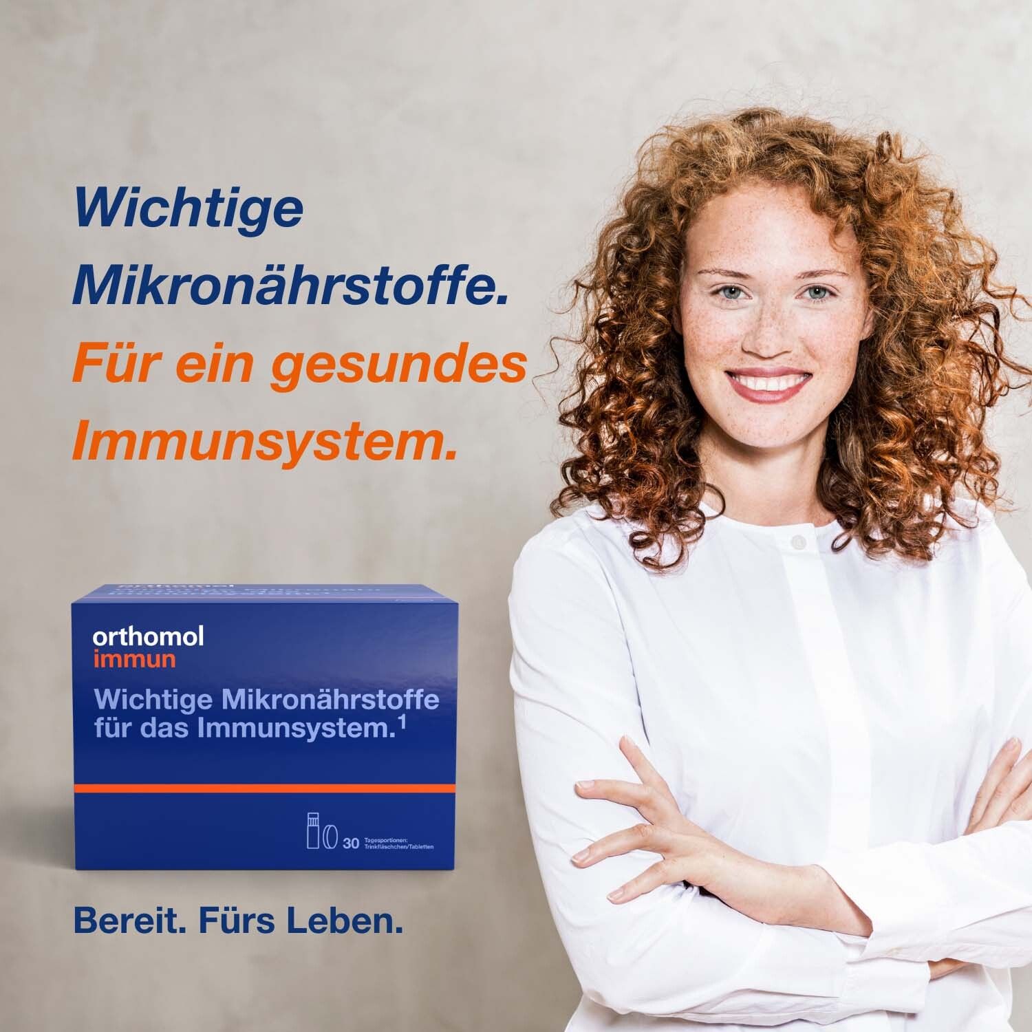 Orthomol Immun - Mikronährstoffe zur Unterstützung des Immunsystems - mit Vitamin C, Vitamin D und Zink - Trinkampullen/Tabletten