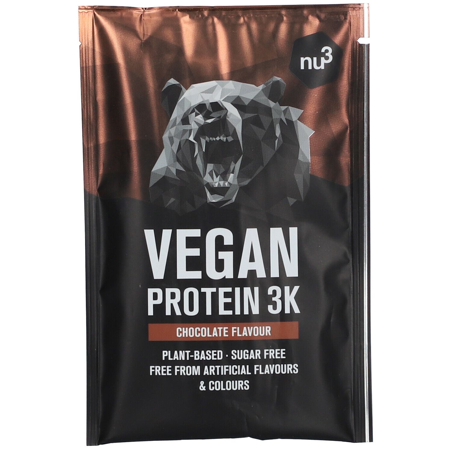T. nu3 Vegan Protein 3K Chocolate Flavour, 30gr. 30 g Shop Apotheke
