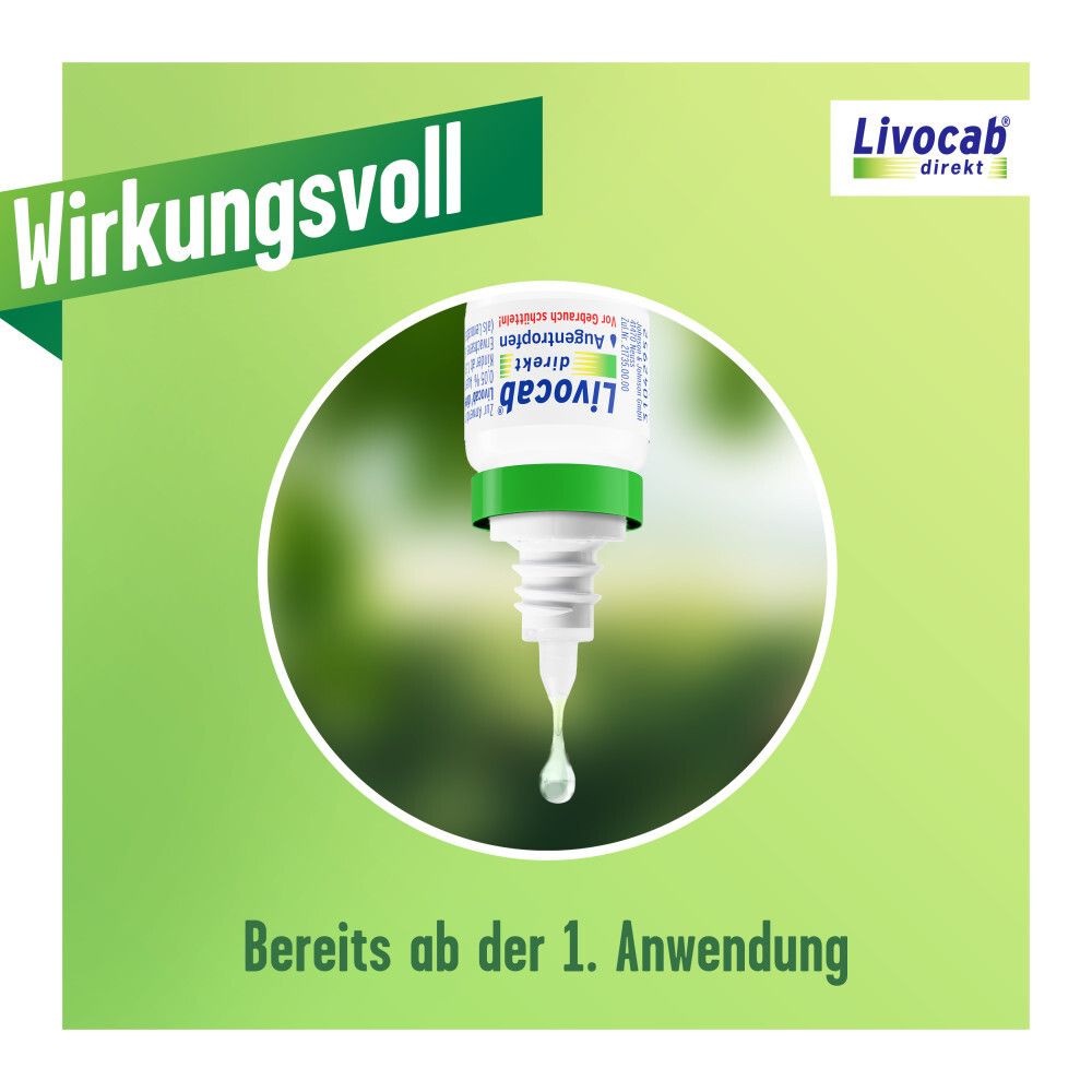 Livocab direkt Augentropfen bei Allergien, z.B. Heuschnupfen, Hausstaubmilben- oder Tierallergie