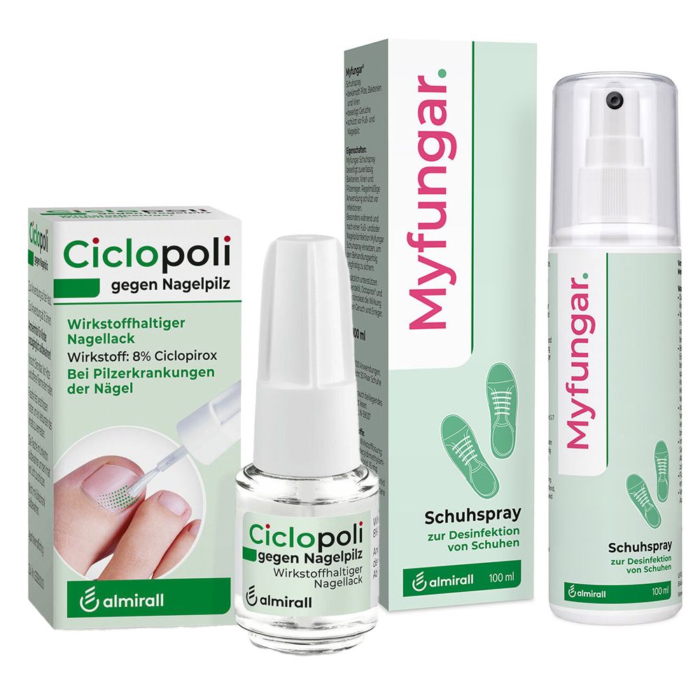 Ciclopoli® gegen Nagelpilz 6,6 ml + Myfungar® Schuhspray