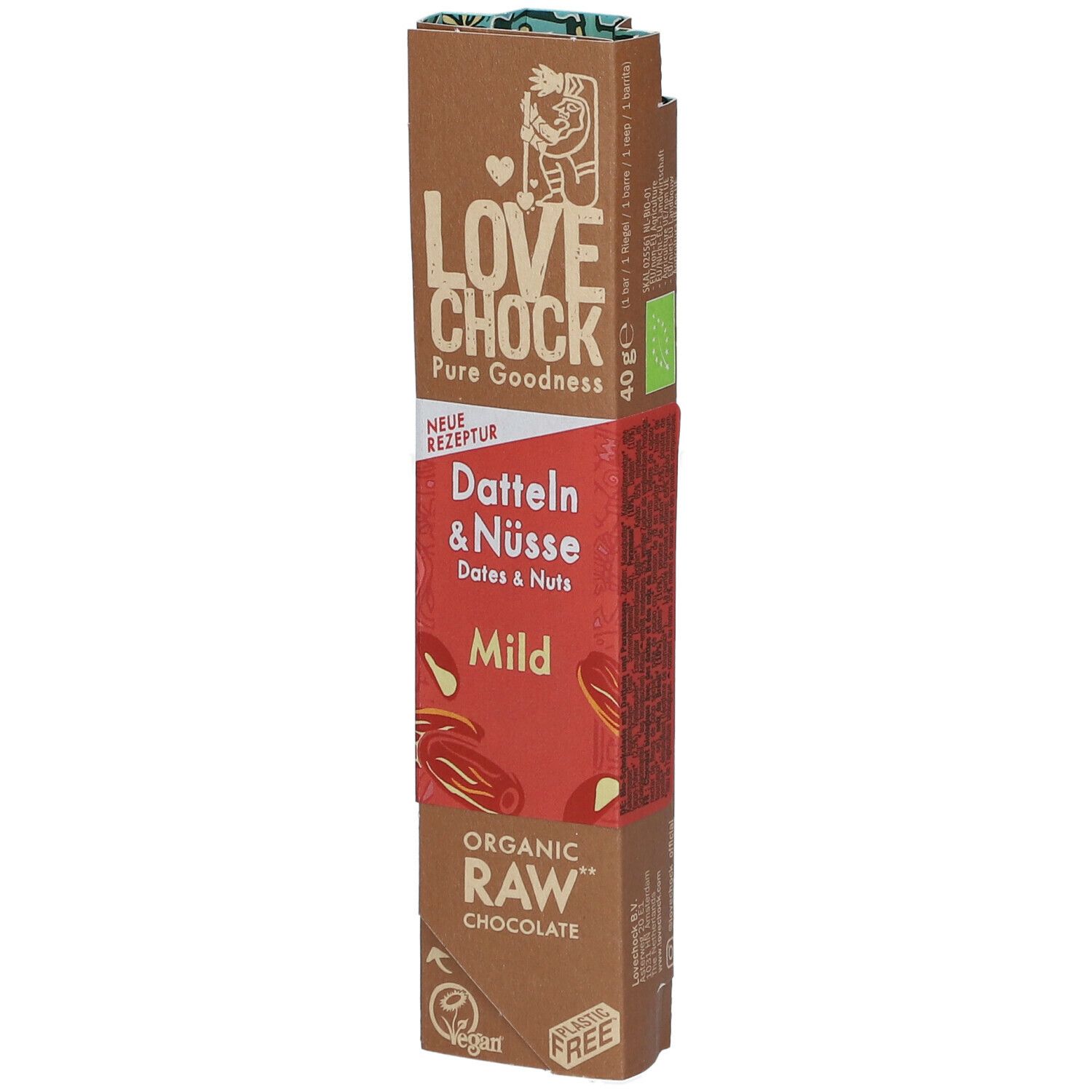 LOVECHOCK Datteln & Nüsse Mild 65% Kakao