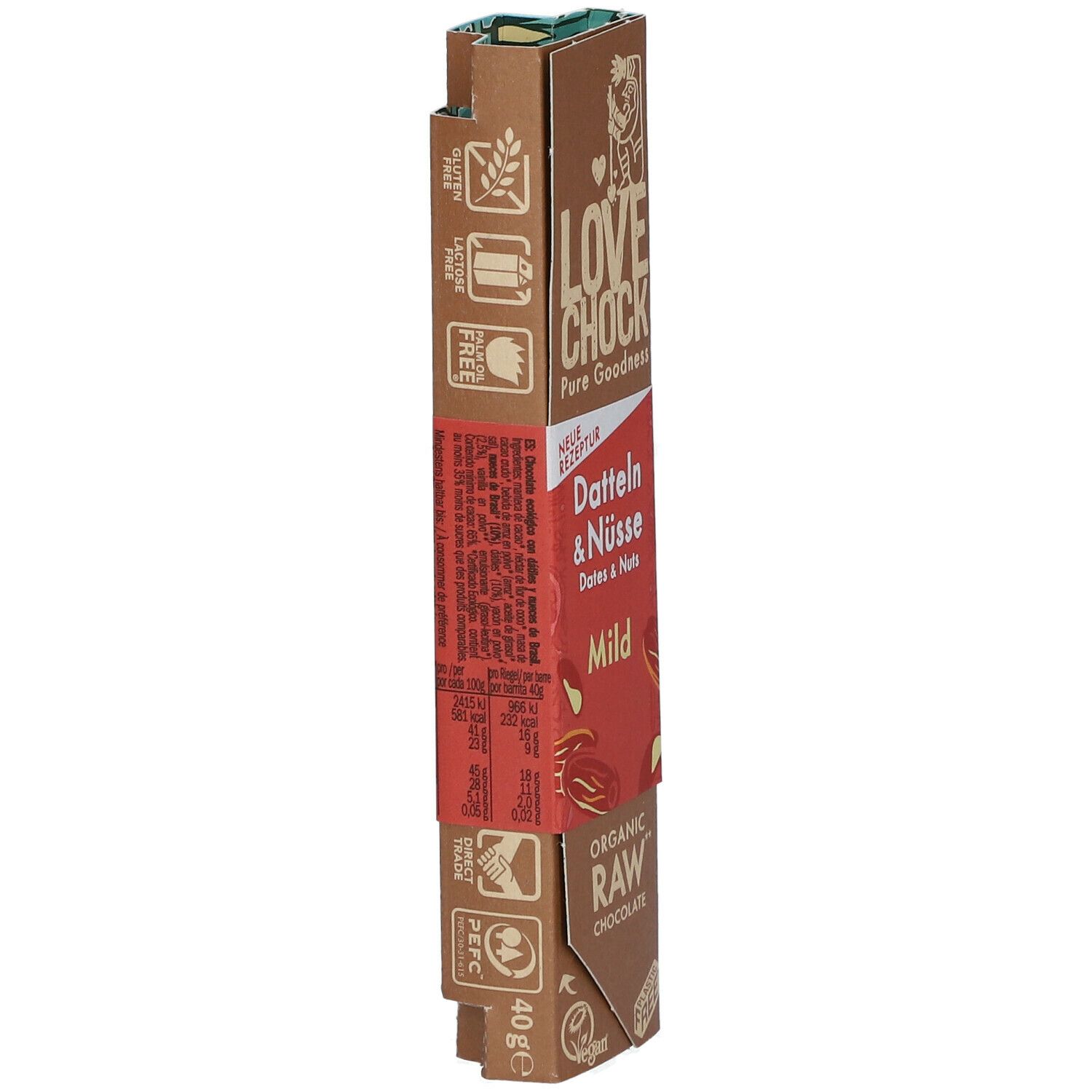 LOVECHOCK Datteln & Nüsse Mild 65% Kakao