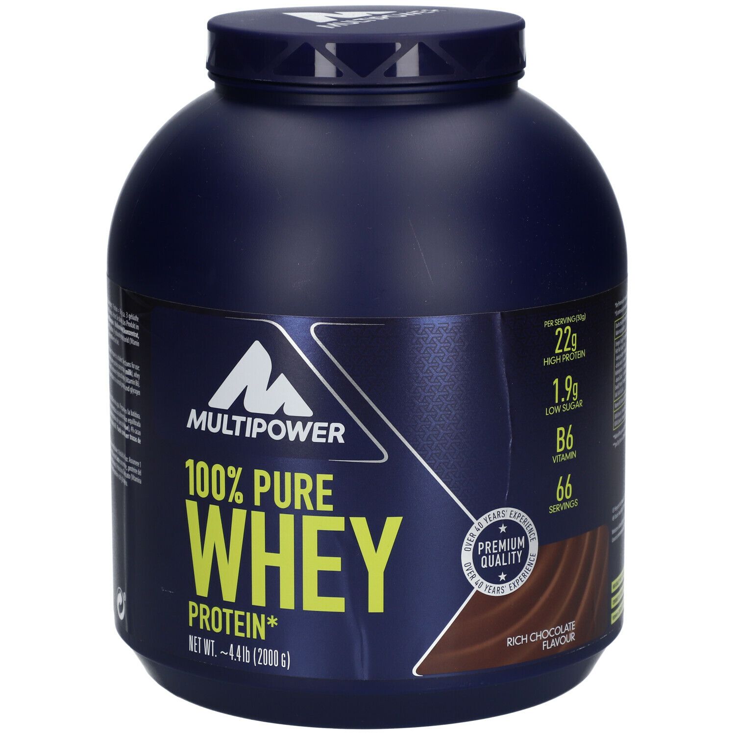 Multipower 100 % Pure Whey Protein Rich Chocolate 2000 g - SHOP APOTHEKE