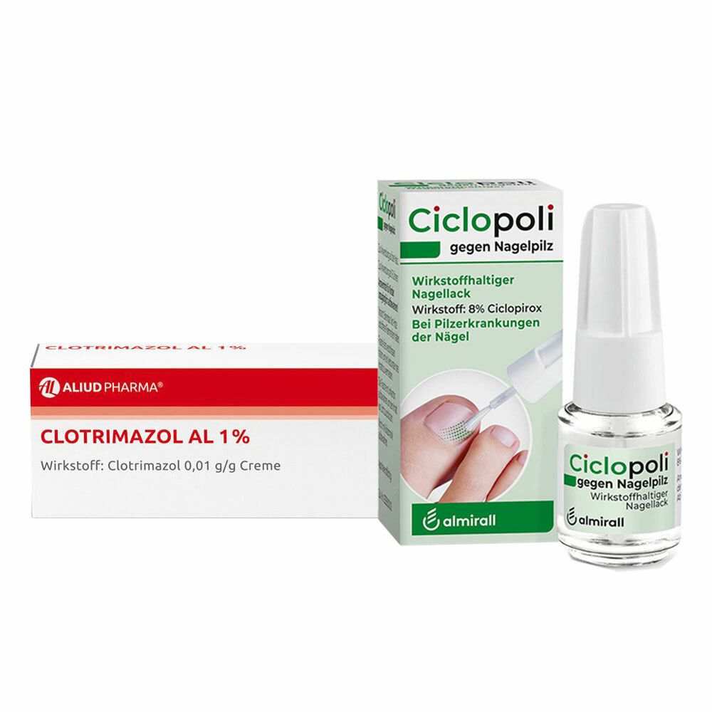Ciclopoli® gegen Nagelpilz 6,6 ml + Clotrimazol AL 1%