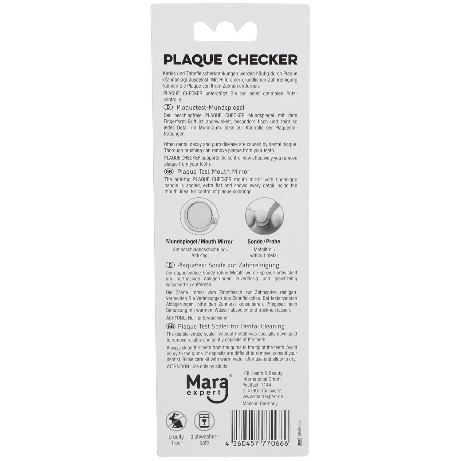 Mara Expert Plaque Checker Spiegel + Scaler 1 St Sonstige