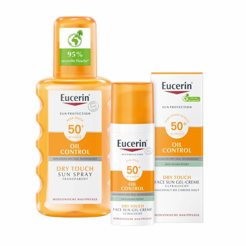 Eucerin® Oil Control Face Sun Gel-Creme LSF 50+ + Sun Spray Transparent LSF 50+