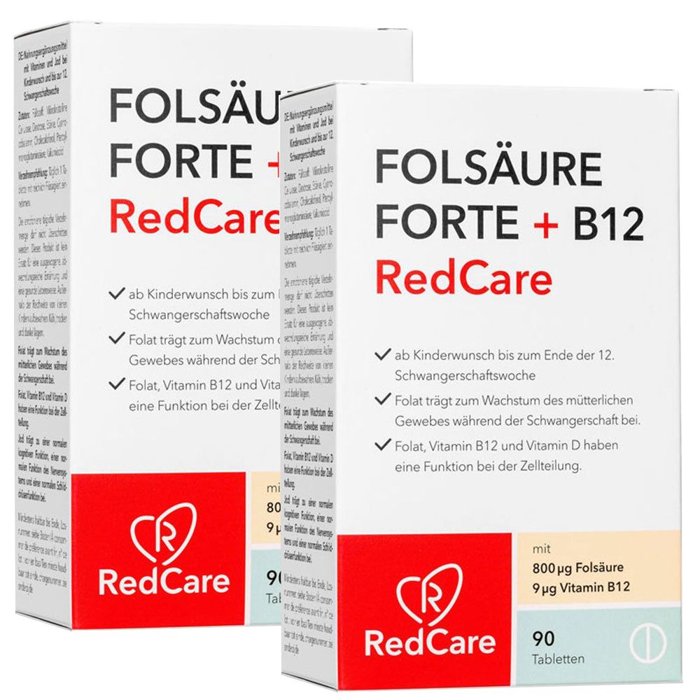 Folsäure Forte + B12 RedCare Doppelpack