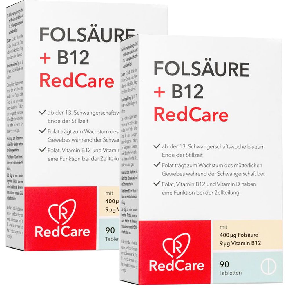 Folsäure + B12 RedCare Doppelpack