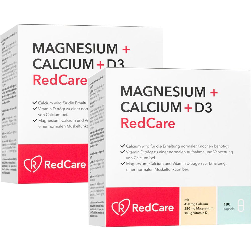 Redcare Magnesium + Calcium + D3 Doppelpack