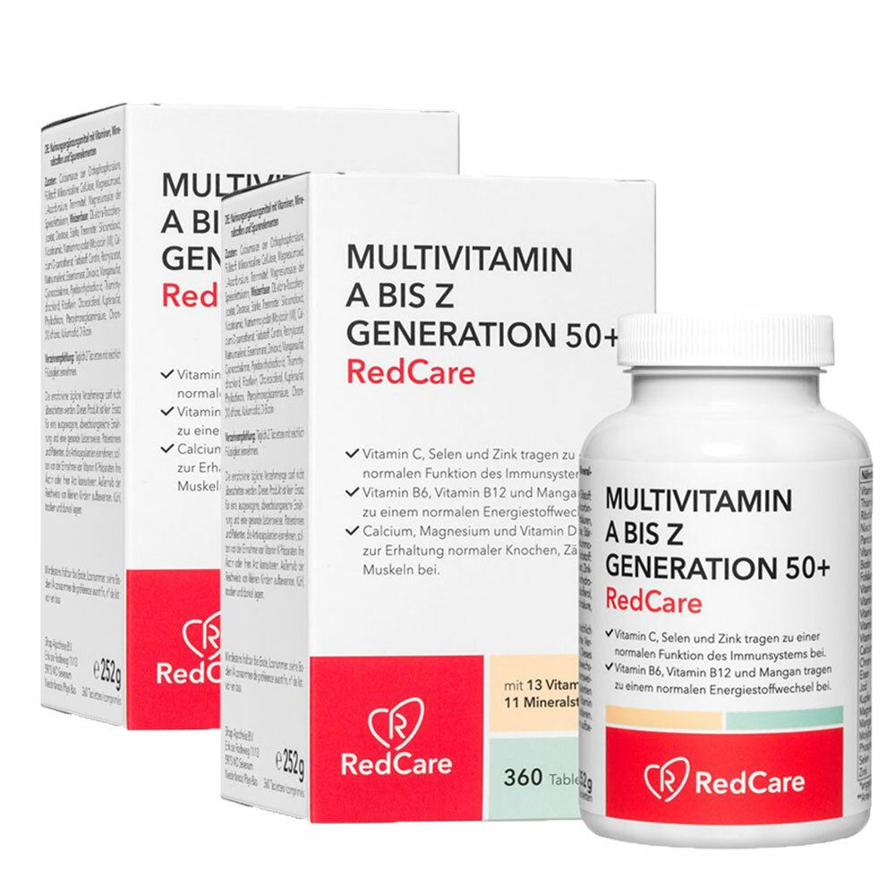 MULTIVITAMINE A à Z GENERATION 50+ RedCare Pack double