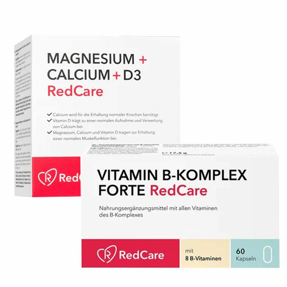 Vitamin B-Komplex Forte RedCare + Magnesium + Calcium + D3 RedCare