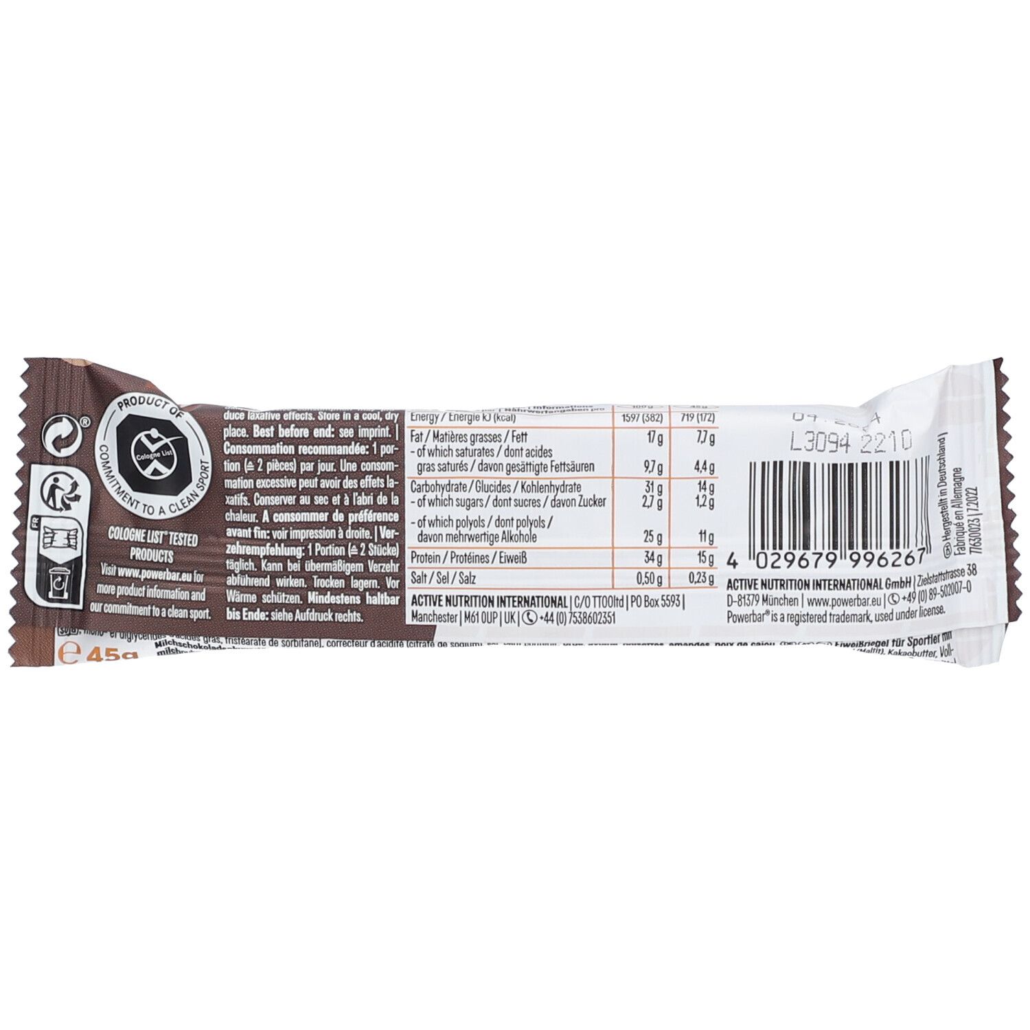 Powerbar® Protein Nut2 Milk Chocolate Peanut