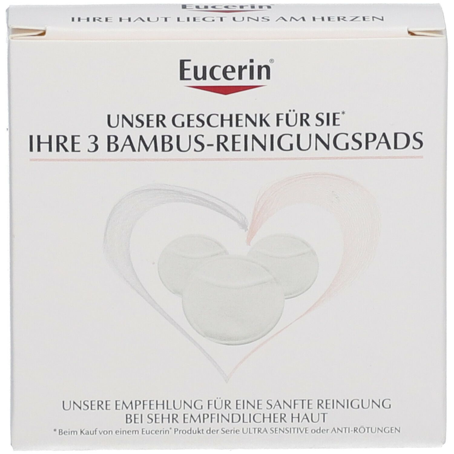 B.  3 Eucerin Bambus-Reinigungspads GRATIS