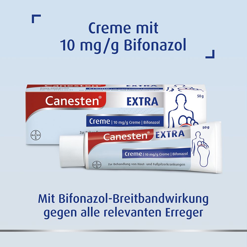 Canesten® EXTRA Creme gegen Haut- und Fußpilzerkrankungen