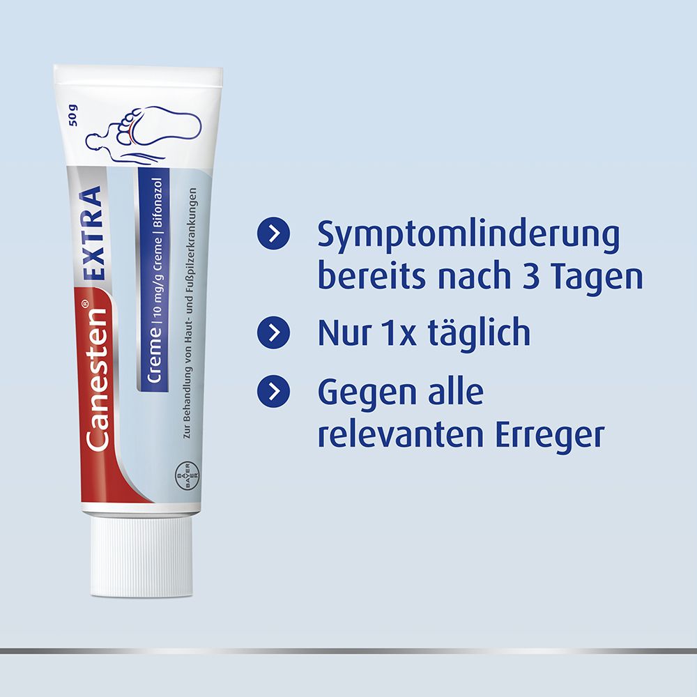 Canesten® EXTRA Creme gegen Haut- und Fußpilzerkrankungen