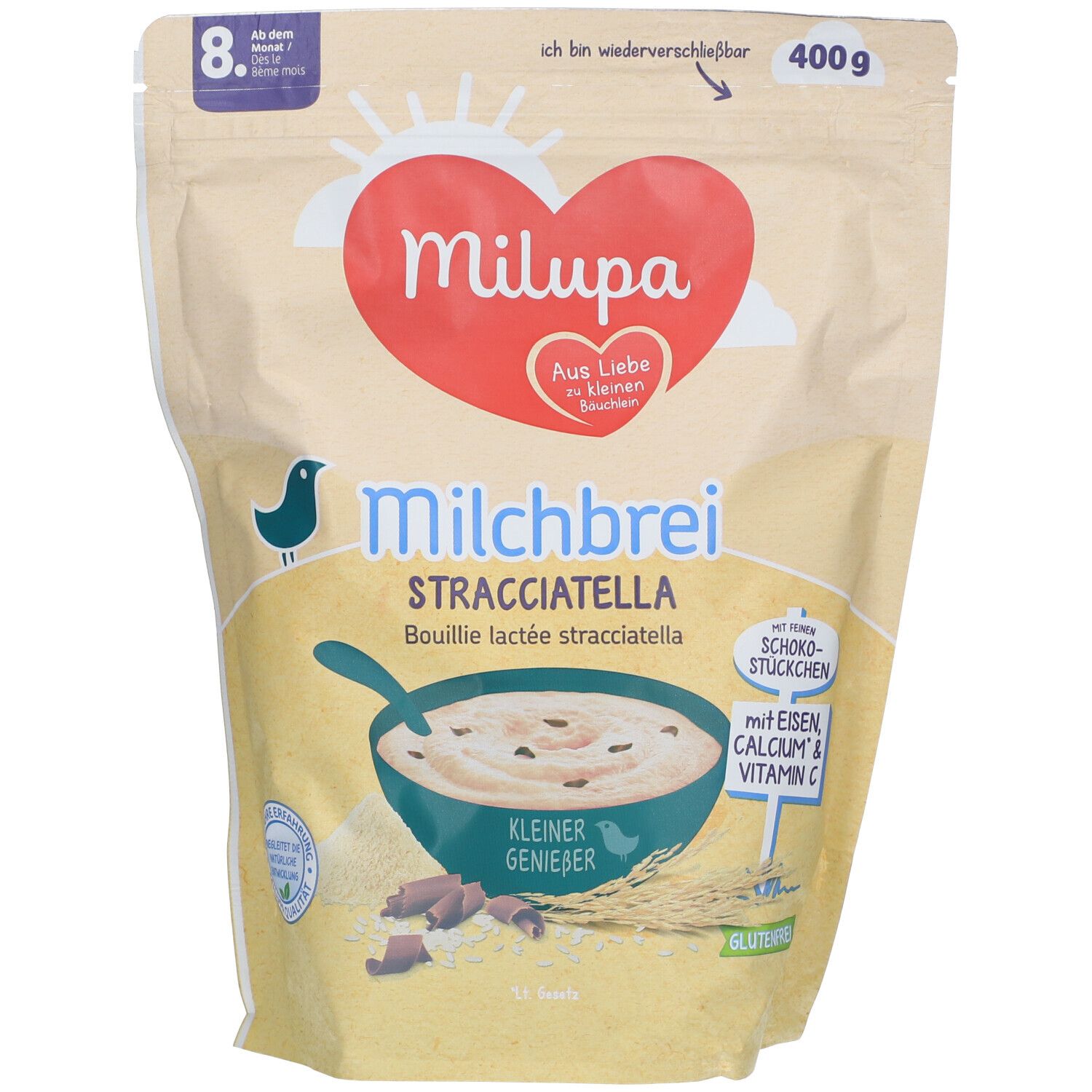 Milupa Kleiner Genießer Milchbrei Stracciatella ab dem 8 Monat