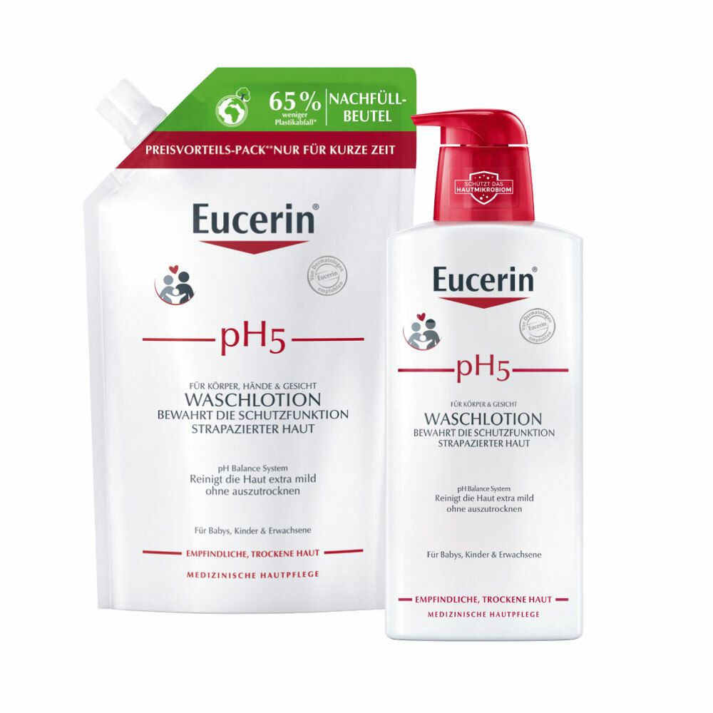Eucerin pH5 Waschlotion + Eucerin® pH5 WASCHLOTION empfindliche Haut Nachfüllpackung